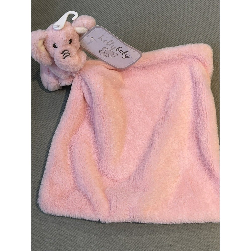 Kelly Baby Kellybaby Pink Elephant Security Blanket Lovey Rattle Kelly Toys NEW